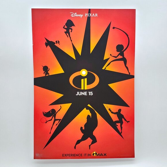 Disney Pixar “Incredibles 2” Original Movie Poster – 13x19 – NEW - Picture 1 of 3